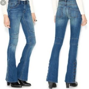 Free People Skylar Button Flare Jeans